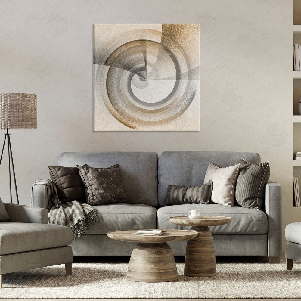 Noah Bay Spinning Centric Circle Canvas Wall Art Print in Room