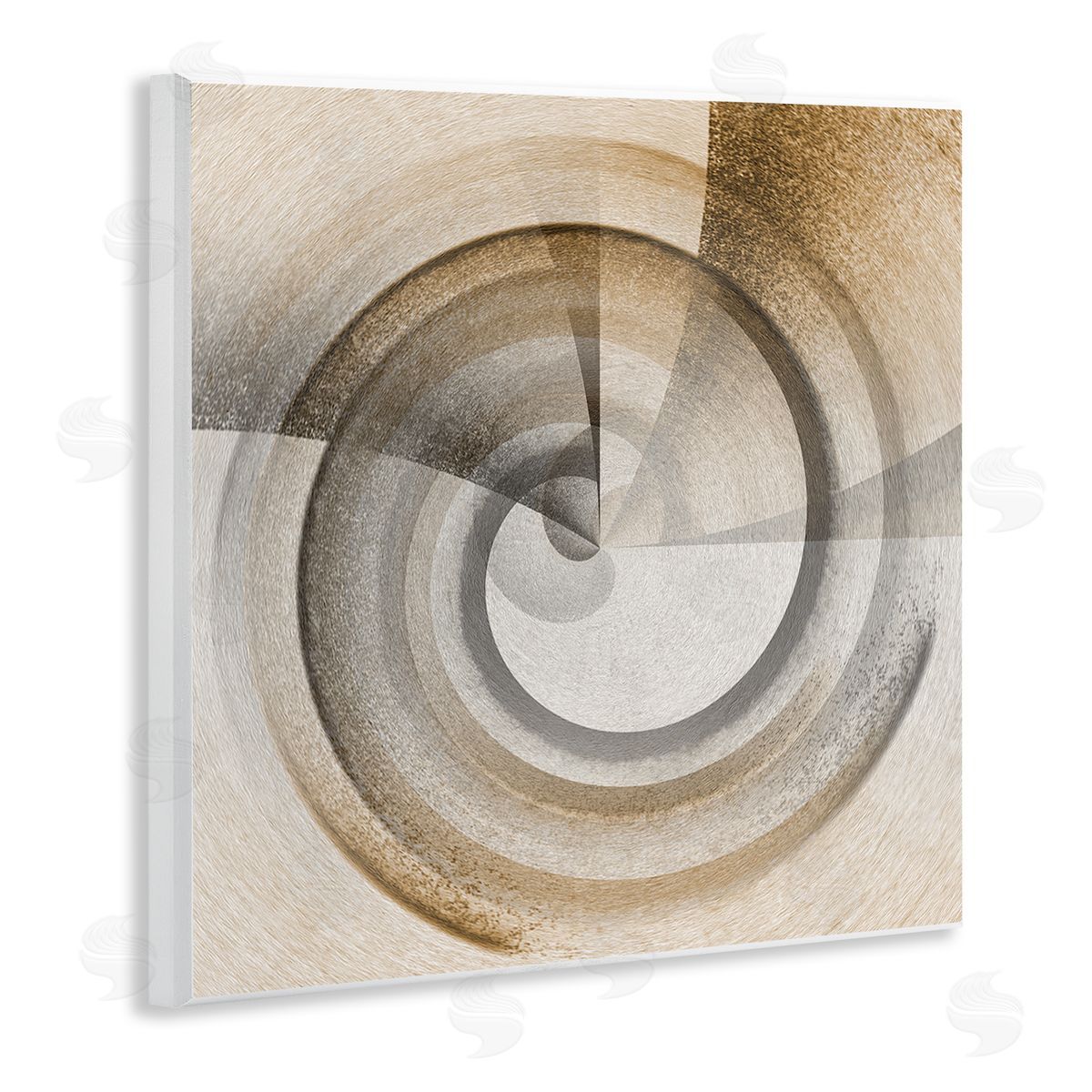 Noah Bay Spinning Centric Circle Wooden Wall Plaque Art Print