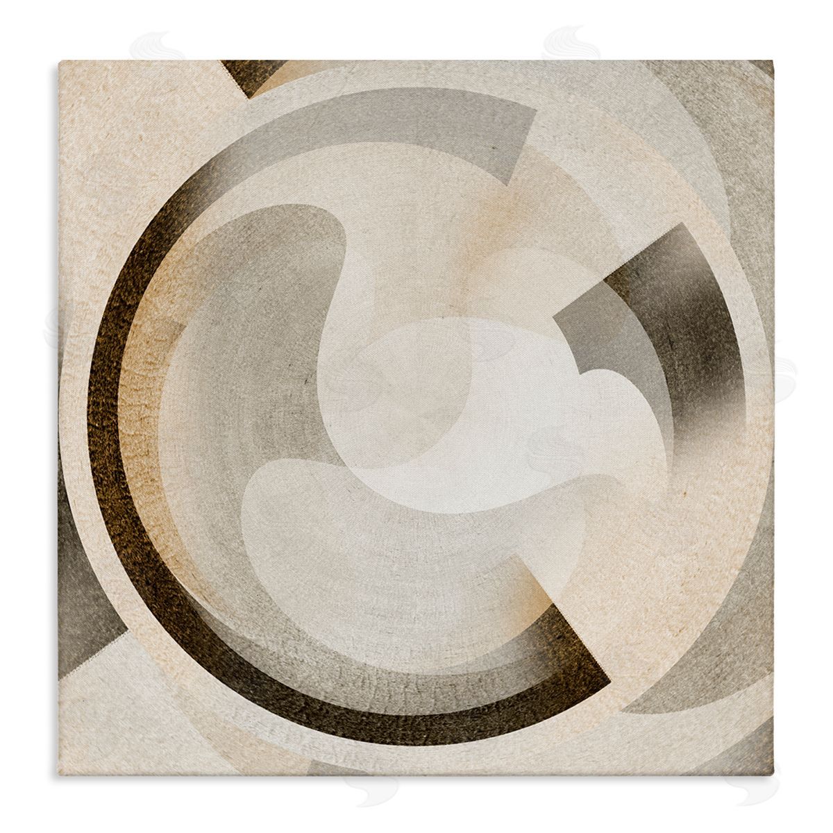 Noah Bay Round Arches Neutral Canvas Wall Art Print