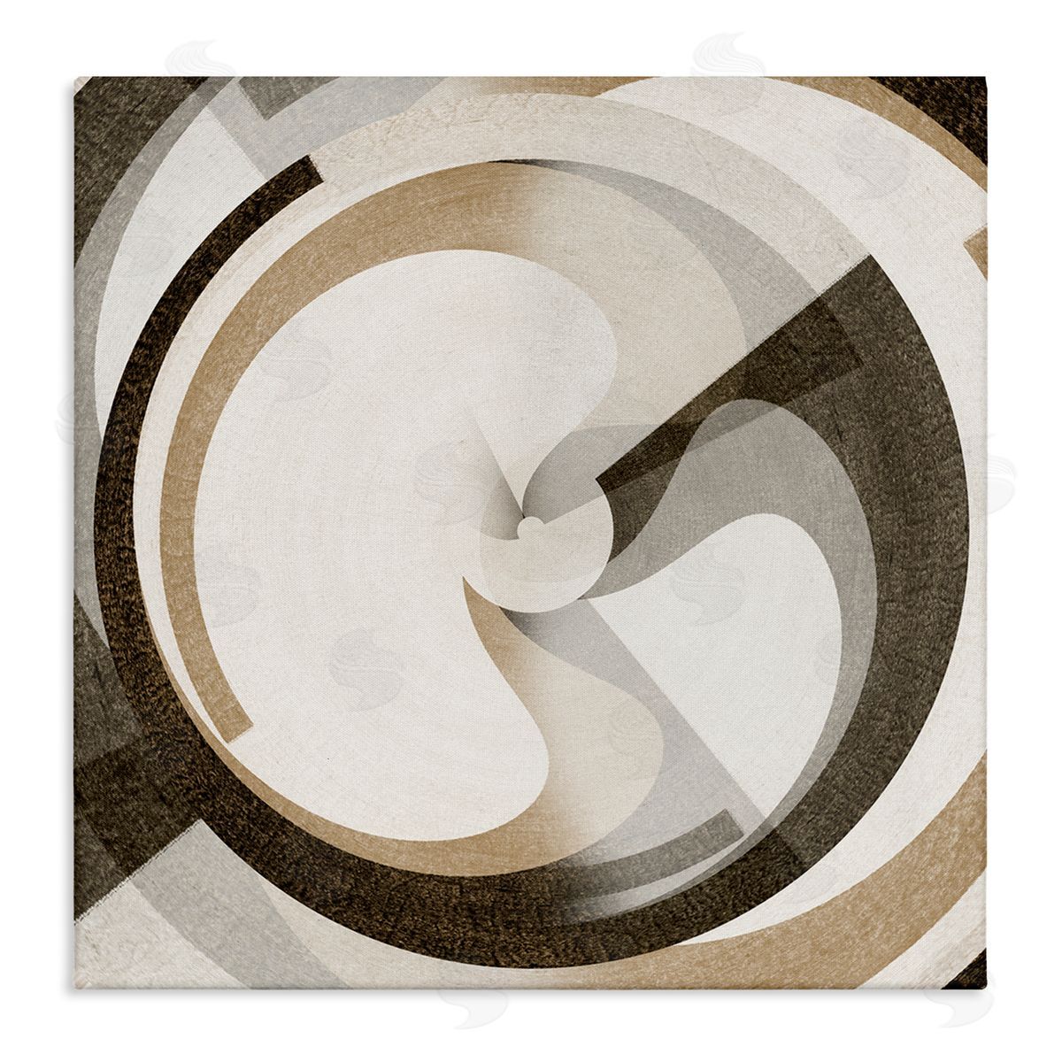 Noah Bay Neutral Tones Vortex Canvas Wall Art Print