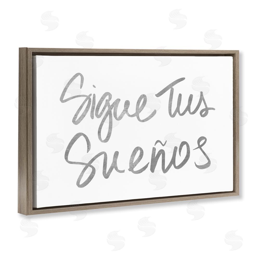 SD Graphics Studio Sigue Tus Sueños Brilla Brown Floating Frame Canvas Wall Art Print