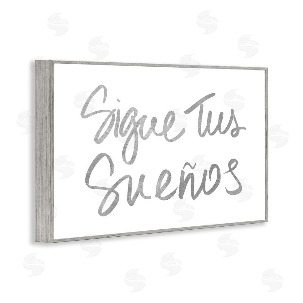 SD Graphics Studio Sigue Tus Sueños Brilla Gray Framed Giclee Wall Art Print