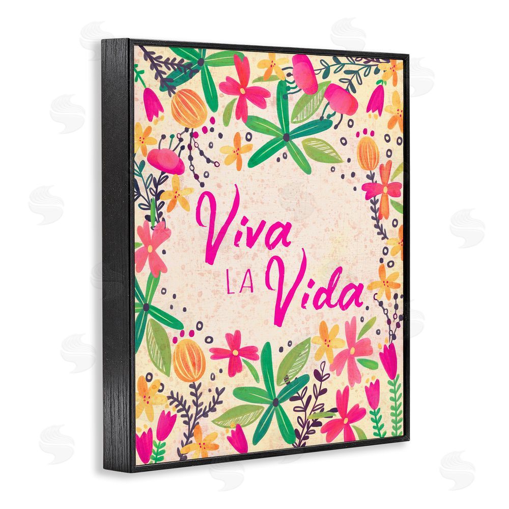 Josefina Viva la Vida Flores Tropicales Black Framed Giclee Wall Art Print