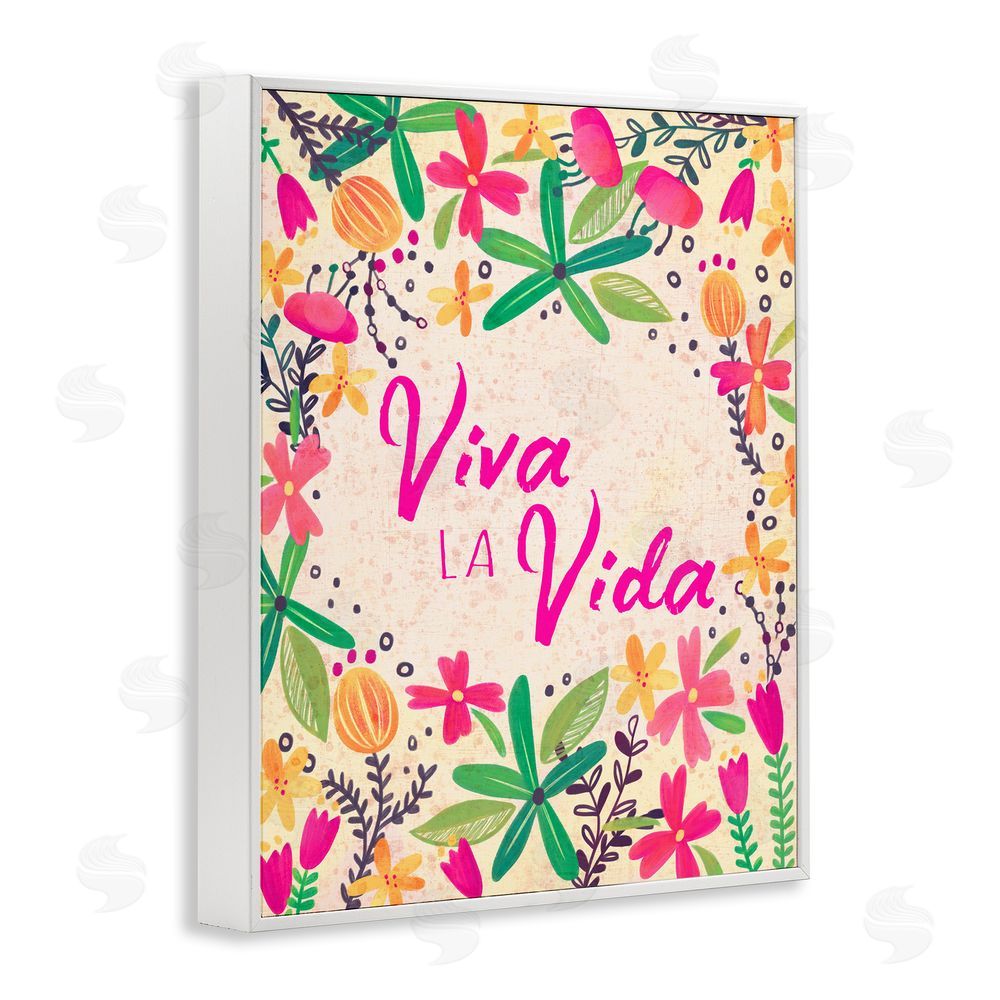 Josefina Viva la Vida Flores Tropicales White Framed Giclee Wall Art Print