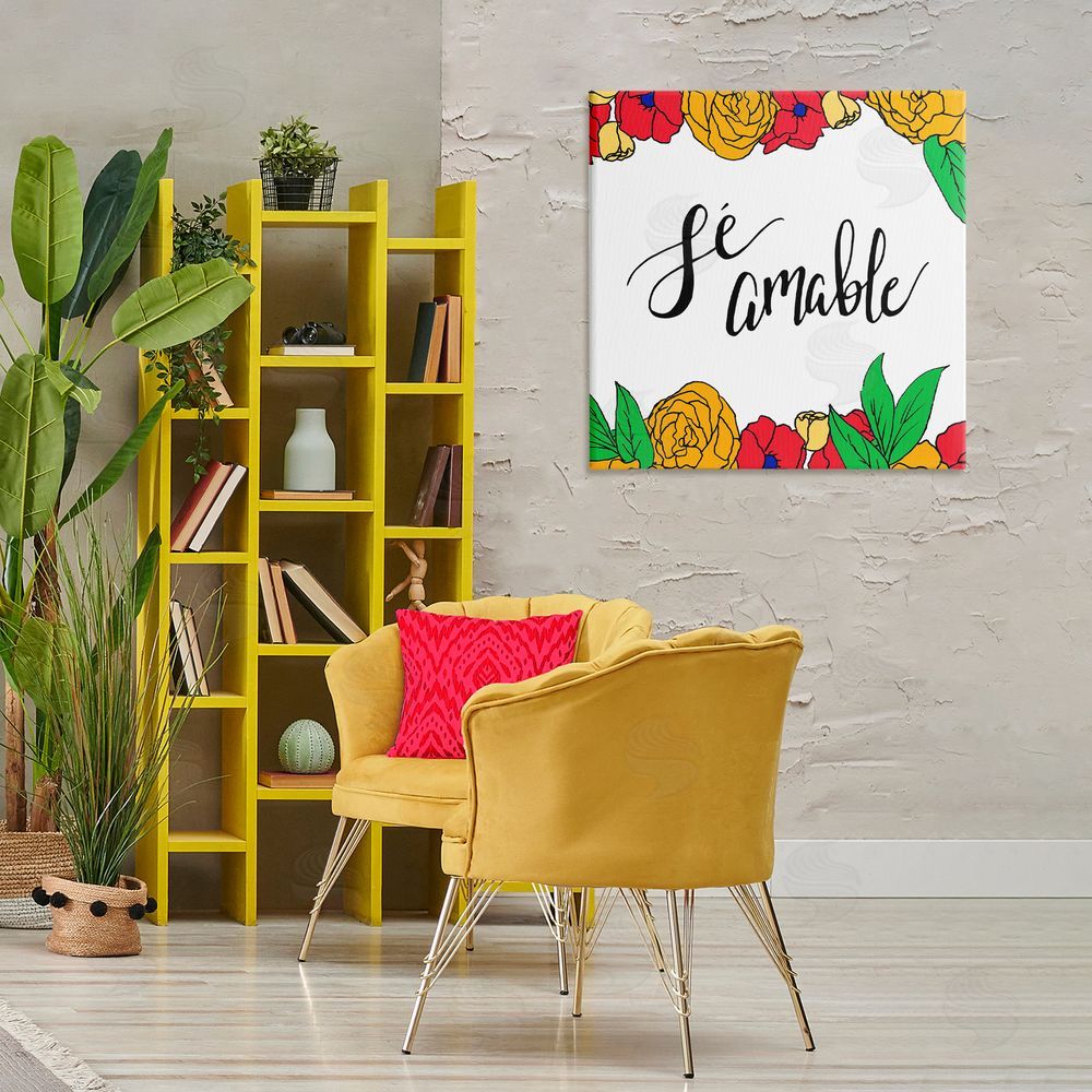 SD Graphics Studio Sé Amable Florales Tropicales Canvas Wall Art Print in Room