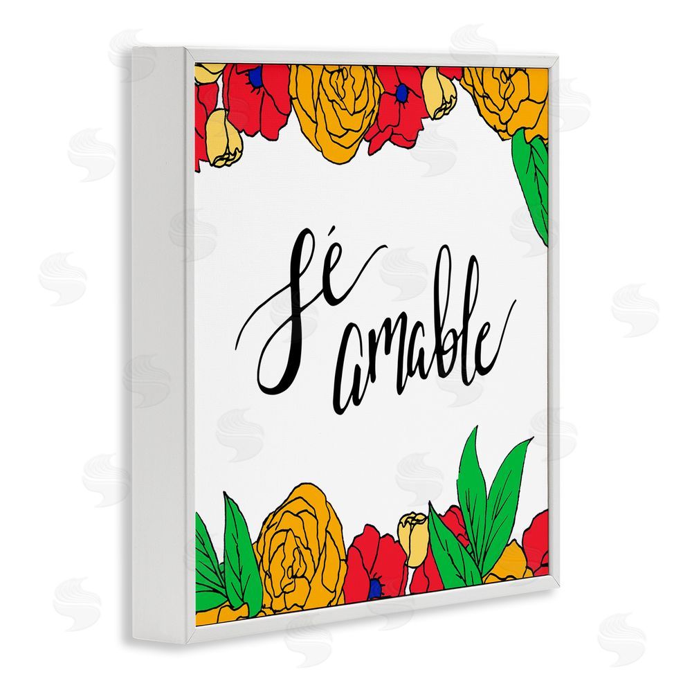 SD Graphics Studio Sé Amable Florales Tropicales White Framed Giclee Wall Art Print