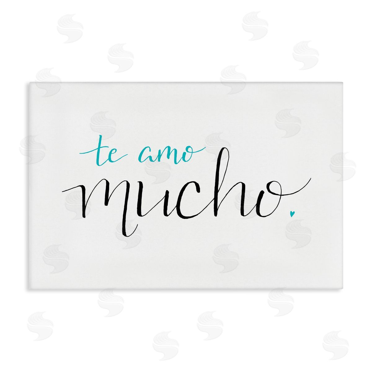 SD Graphics Studio Te Amo Mucho Turquesa Canvas Wall Art Print