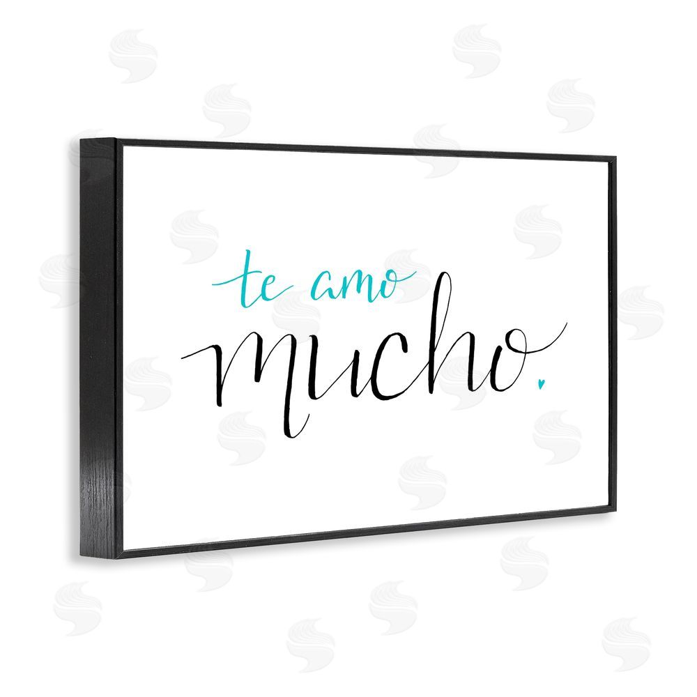SD Graphics Studio Te Amo Mucho Turquesa Black Framed Giclee Wall Art Print