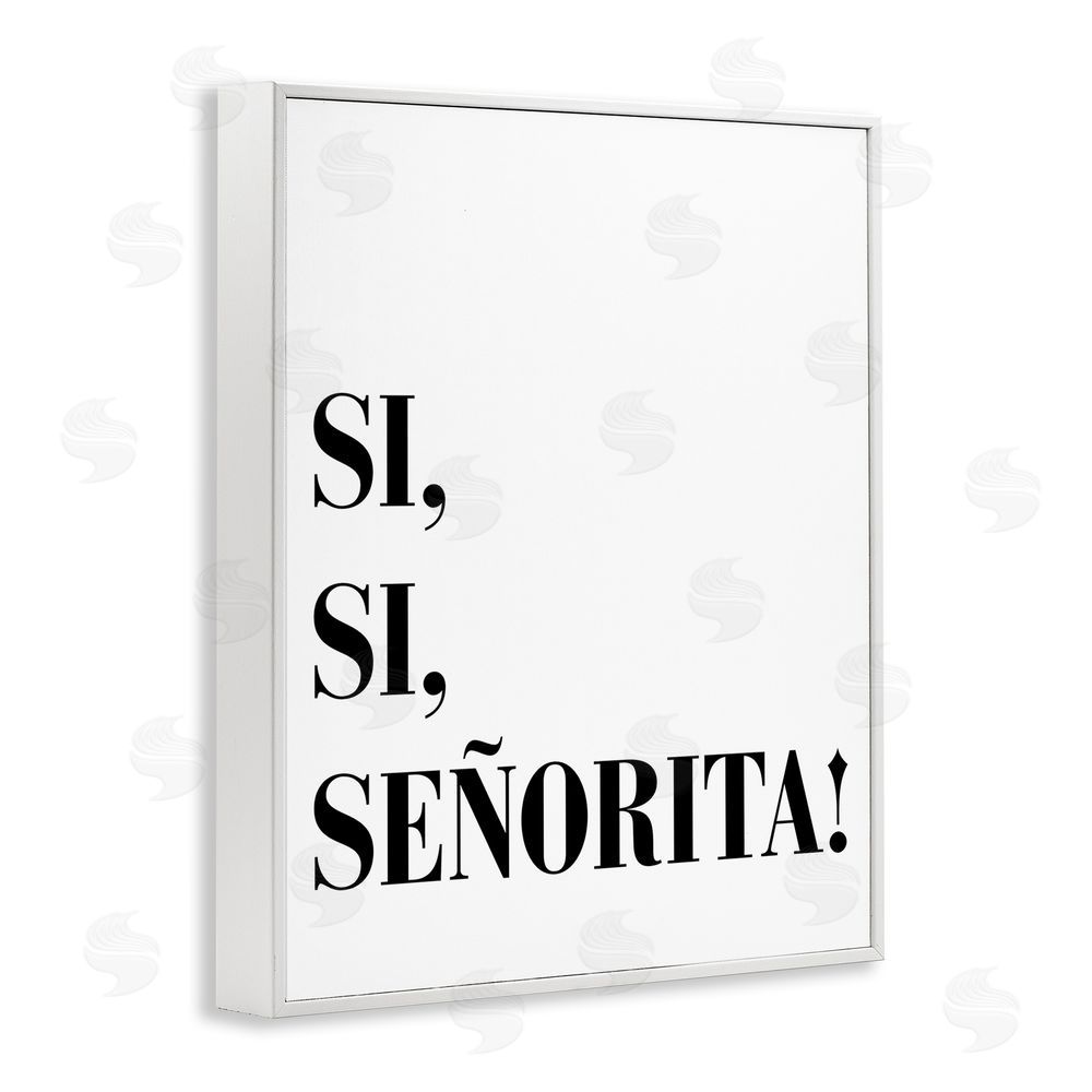 SD Graphics Studio Sí, Sí, Señorita White Framed Giclee Wall Art Print