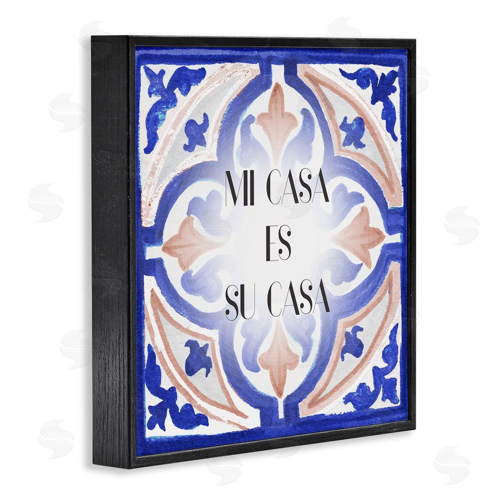 Elizabeth Medley Mi Casa Azulejos Tropicales Black Framed Giclee Wall Art Print