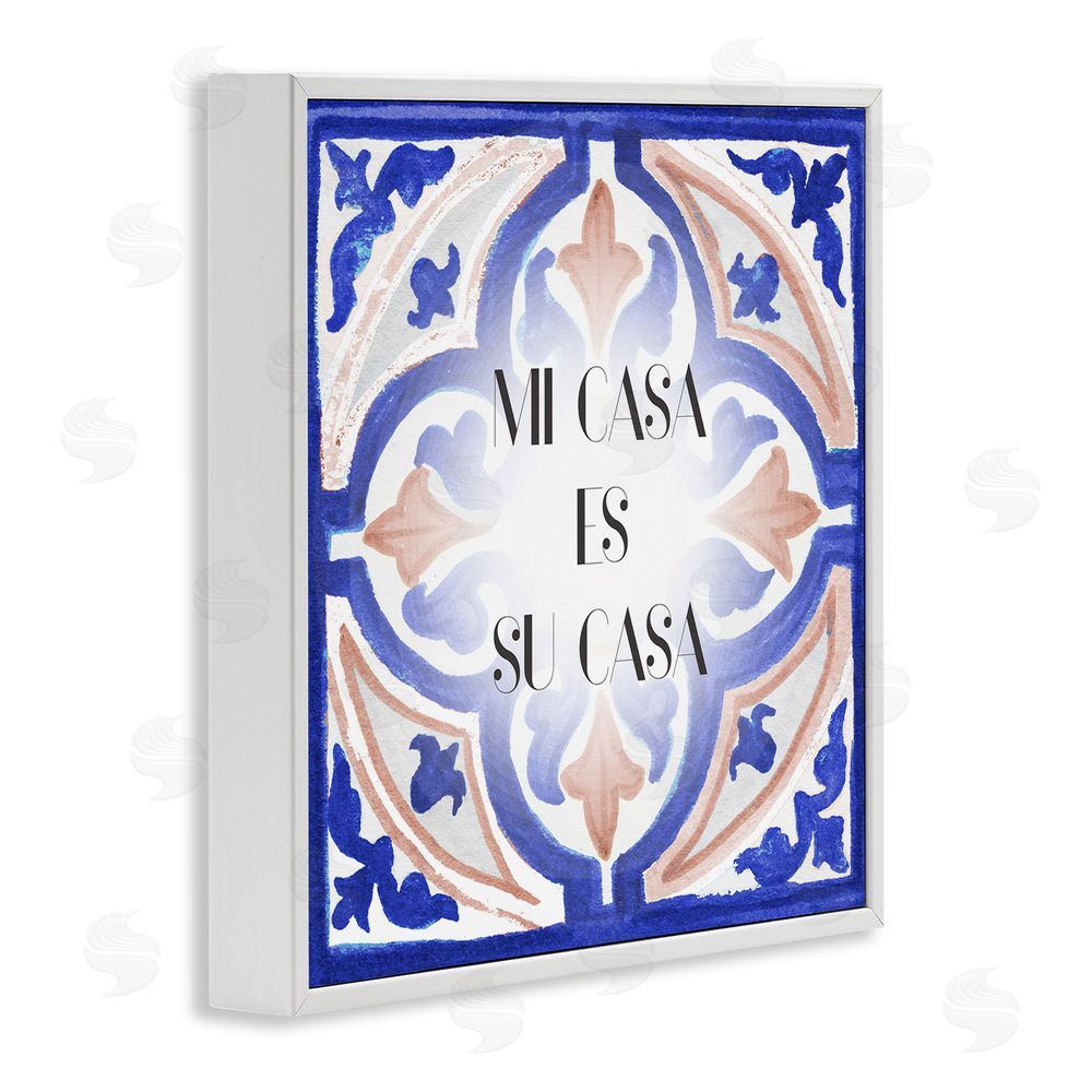 Elizabeth Medley Mi Casa Azulejos Tropicales White Framed Giclee Wall Art Print