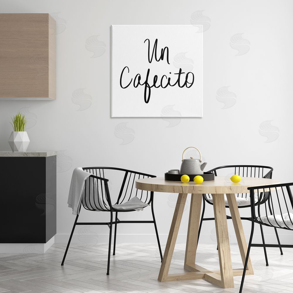 SD Graphics Studio Un Cafecito Diseño Minimalista Canvas Wall Art Print in Room