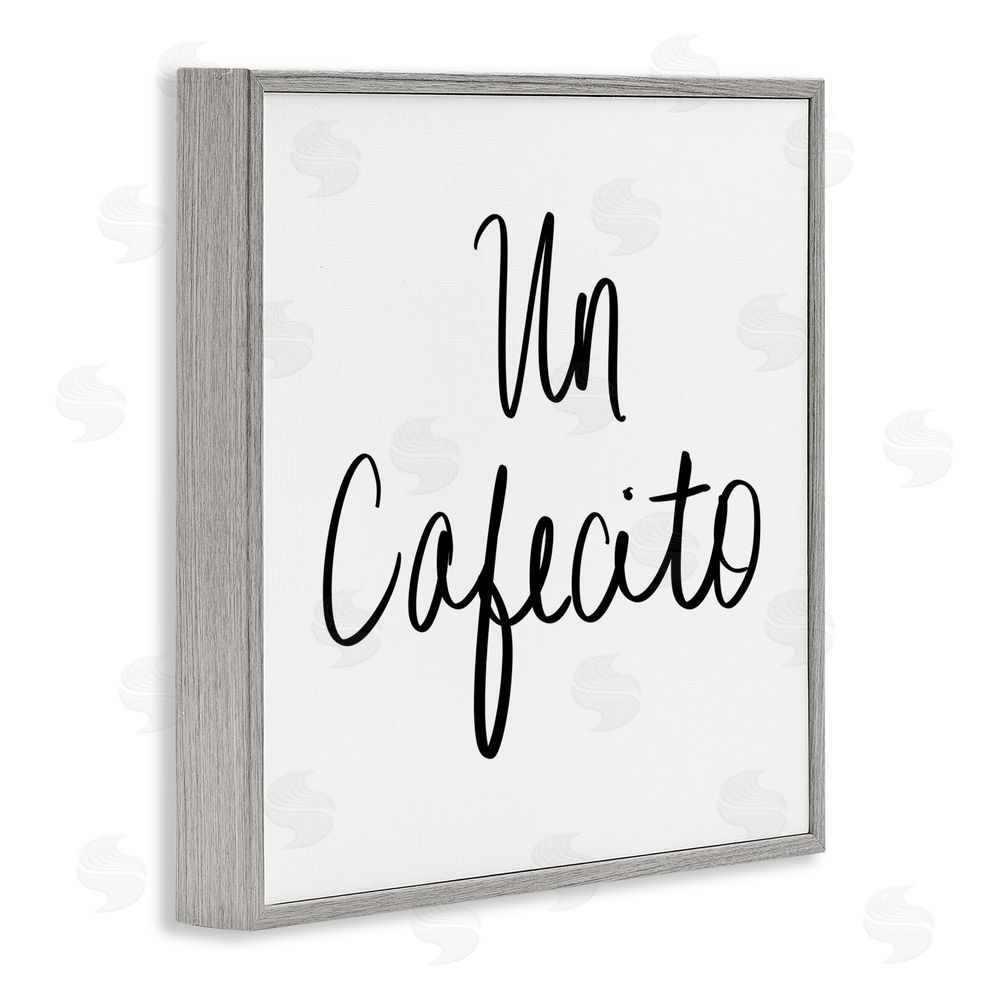 SD Graphics Studio Un Cafecito Diseño Minimalista Gray Framed Giclee Wall Art Print