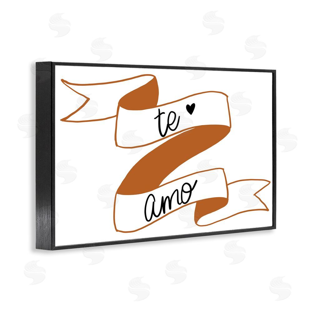 SD Graphics Studio Te Amo con Cinta Black Framed Giclee Wall Art Print