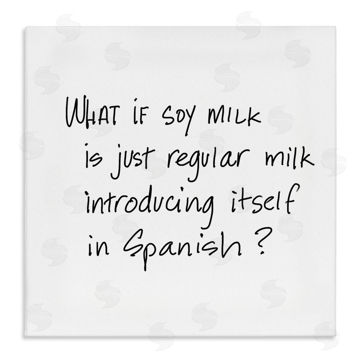 SD Graphics Studio Soy Milk in Spanish Canvas Wall Art Print