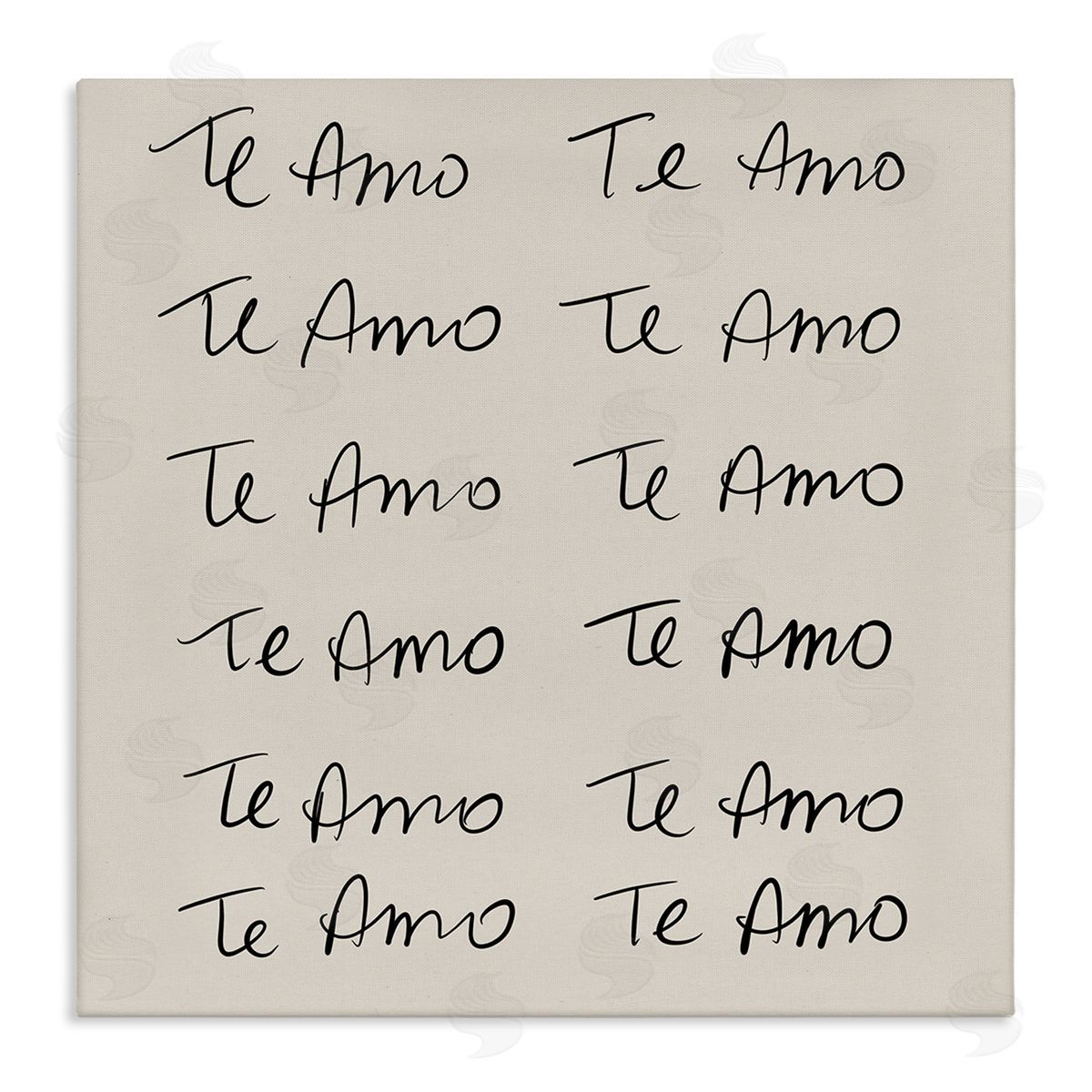 SD Graphics Studio Te Amo Repetitivo Canvas Wall Art Print