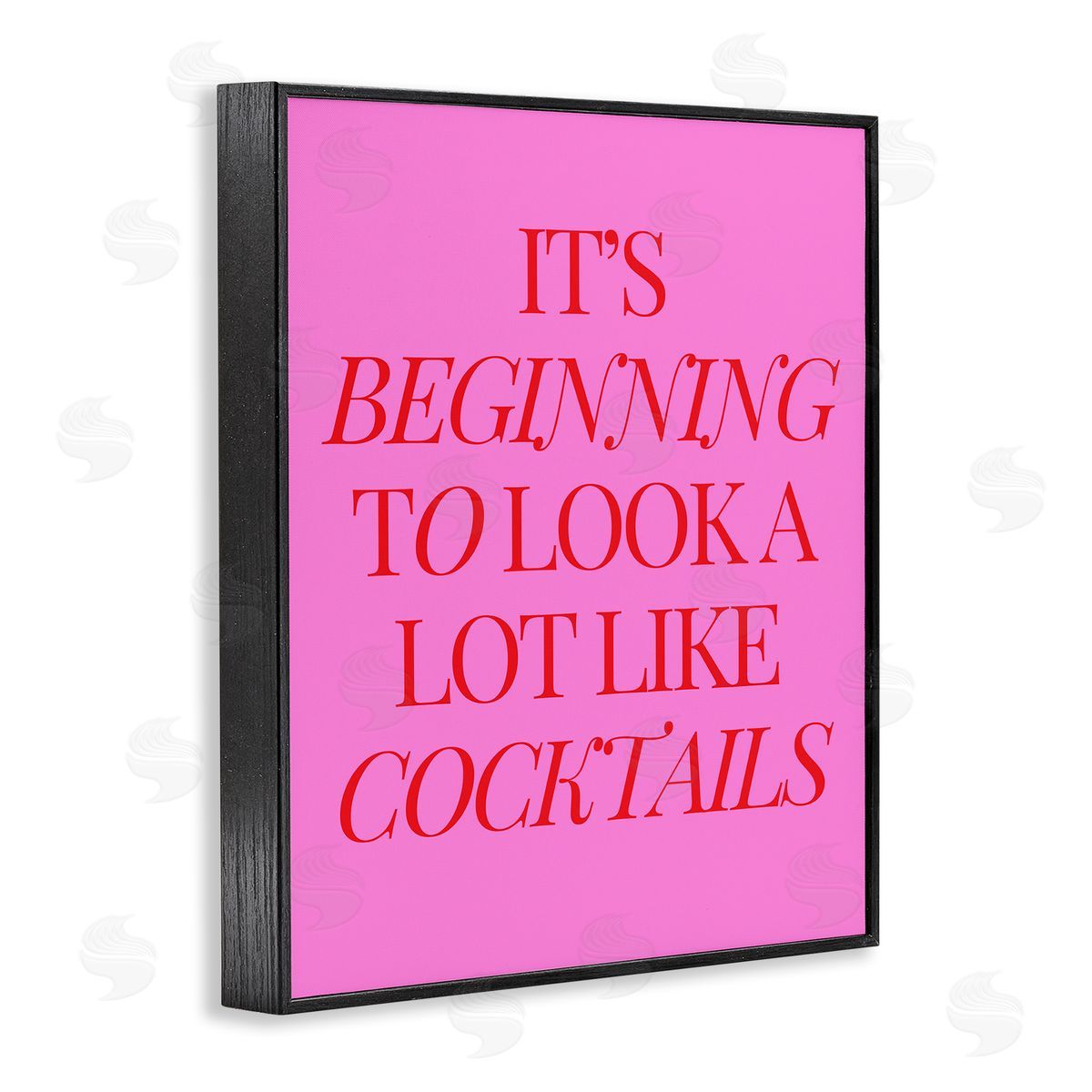 Beginning to Look Like Cocktails Black Frame Print Wall Art, Home Decor by House of Lulu