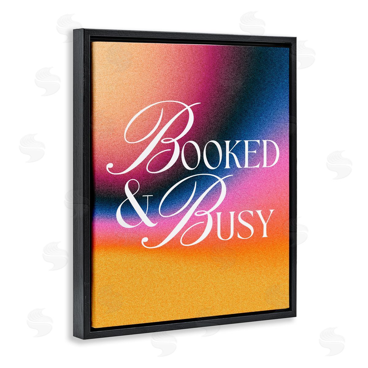 Booked & Busy Gradient Black Floating Frame Canvas Wall Art, Home Decor by House of Lulu