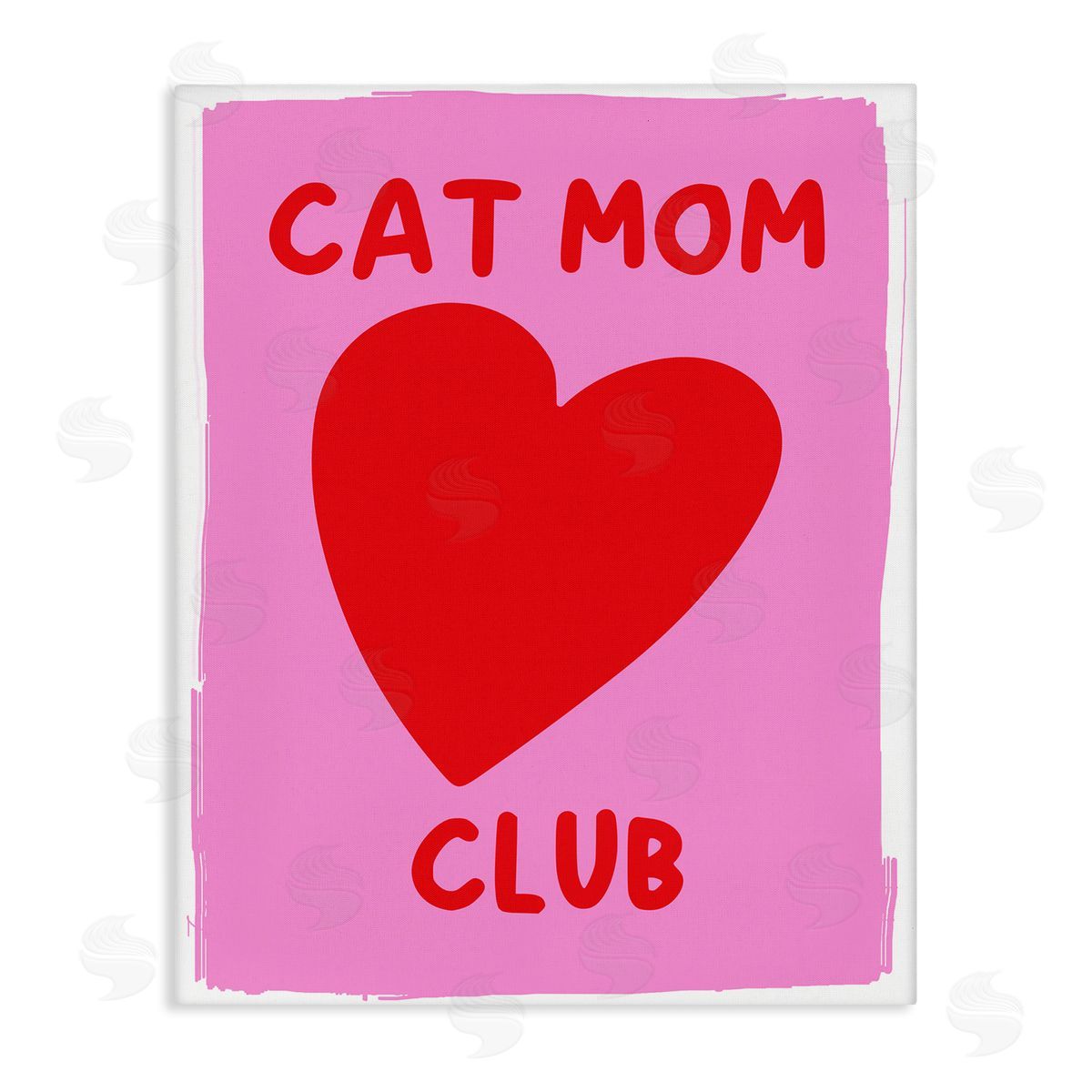Cat Mom Club Heart Canvas Wall Art, Home Decor by House of Lulu