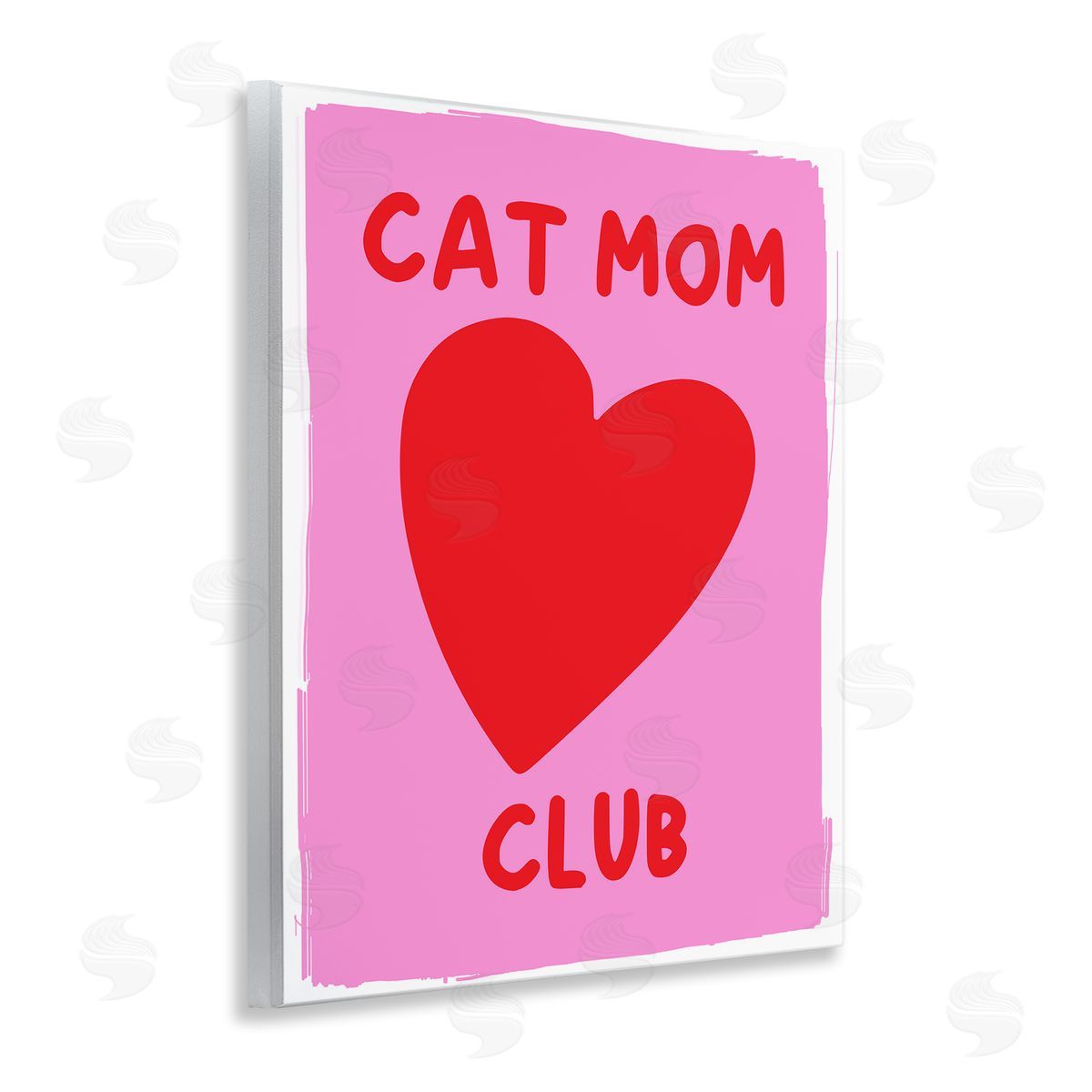 Cat Mom Club Heart Wood Plaque Wall Art, Home Decor by House of Lulu
