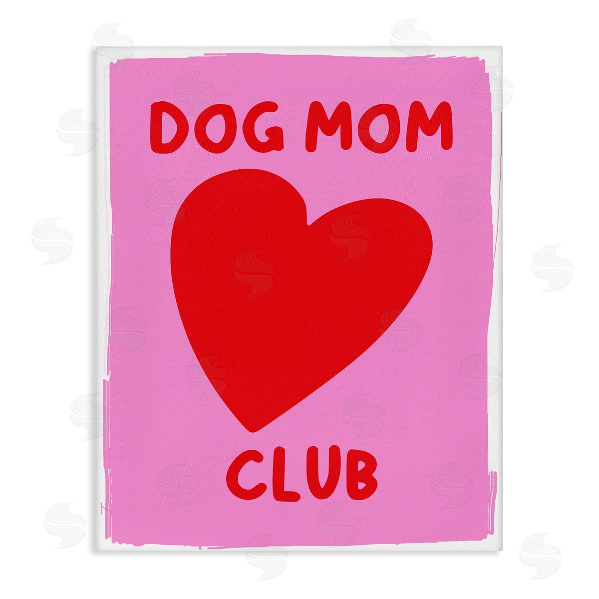 Dog Mom Club Heart Canvas Wall Art, Home Decor by House of Lulu