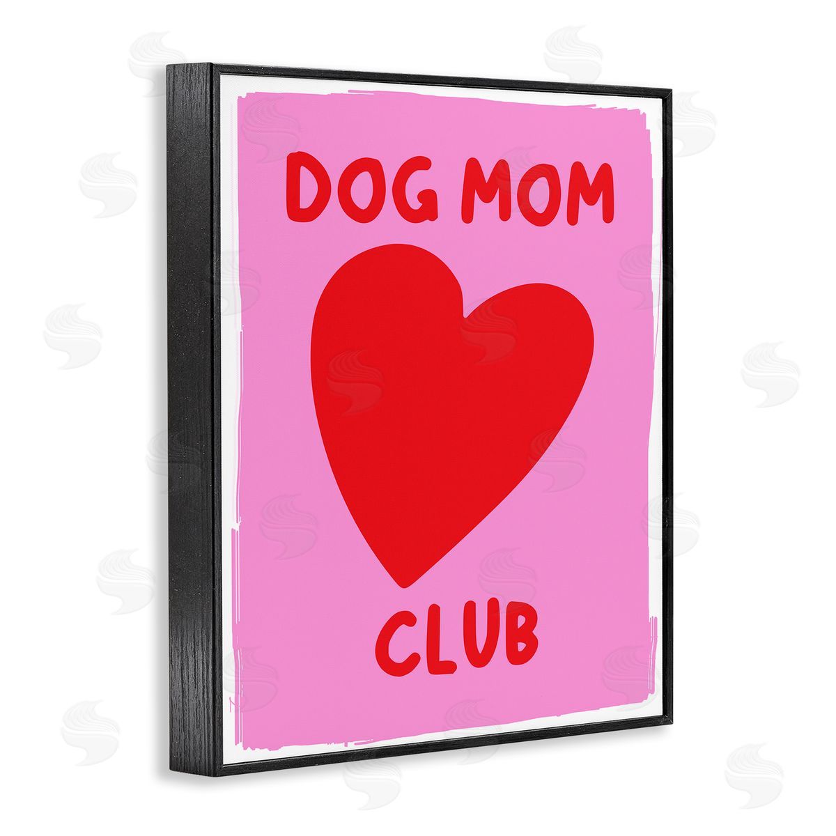Dog Mom Club Heart Black Frame Print Wall Art, Home Decor by House of Lulu