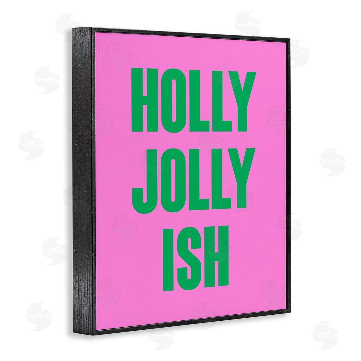 Holly Jolly Ish Humor Black Frame Print Wall Art, Home Decor by House of Lulu