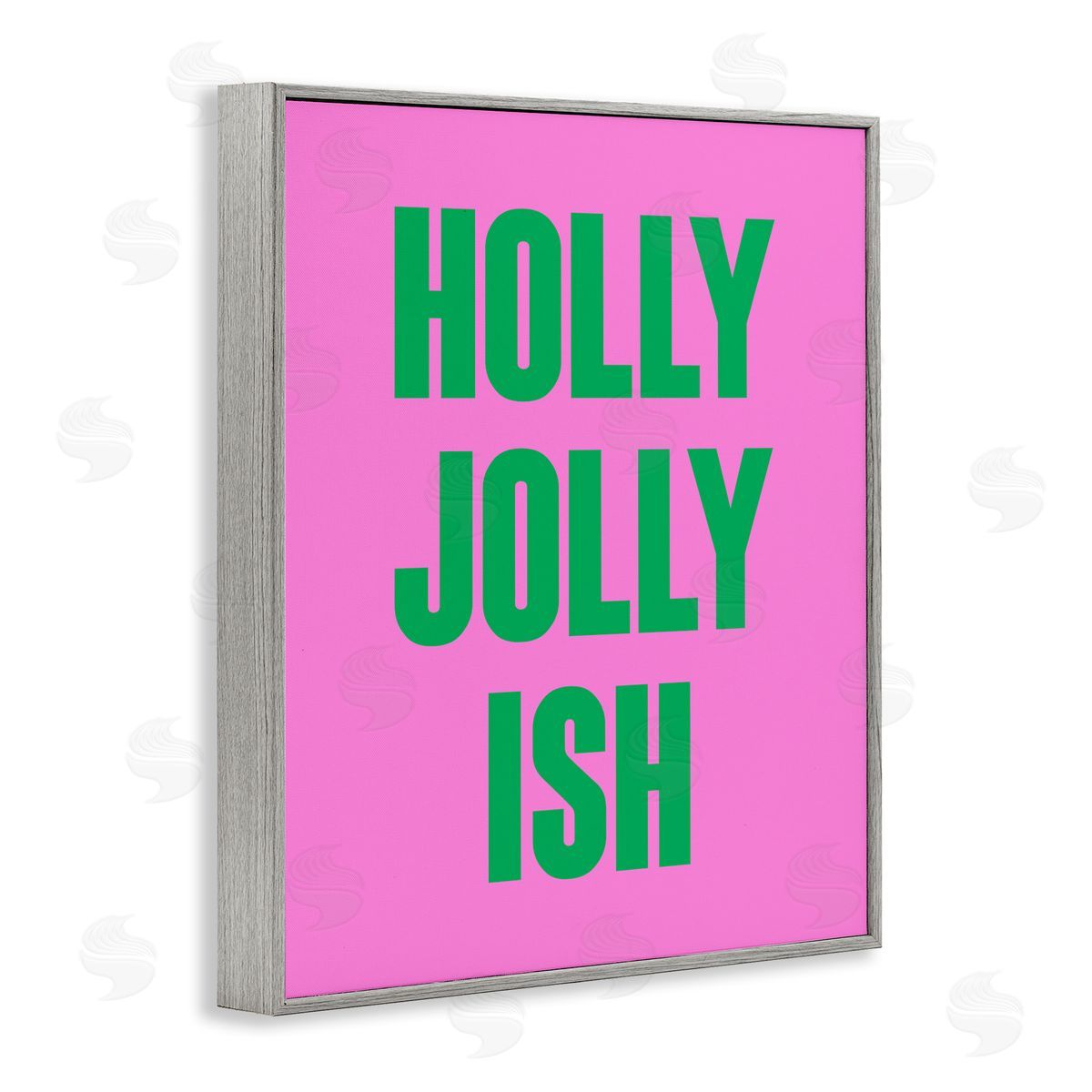 Holly Jolly Ish Humor Grey Frame Print Wall Art, Home Decor by House of Lulu