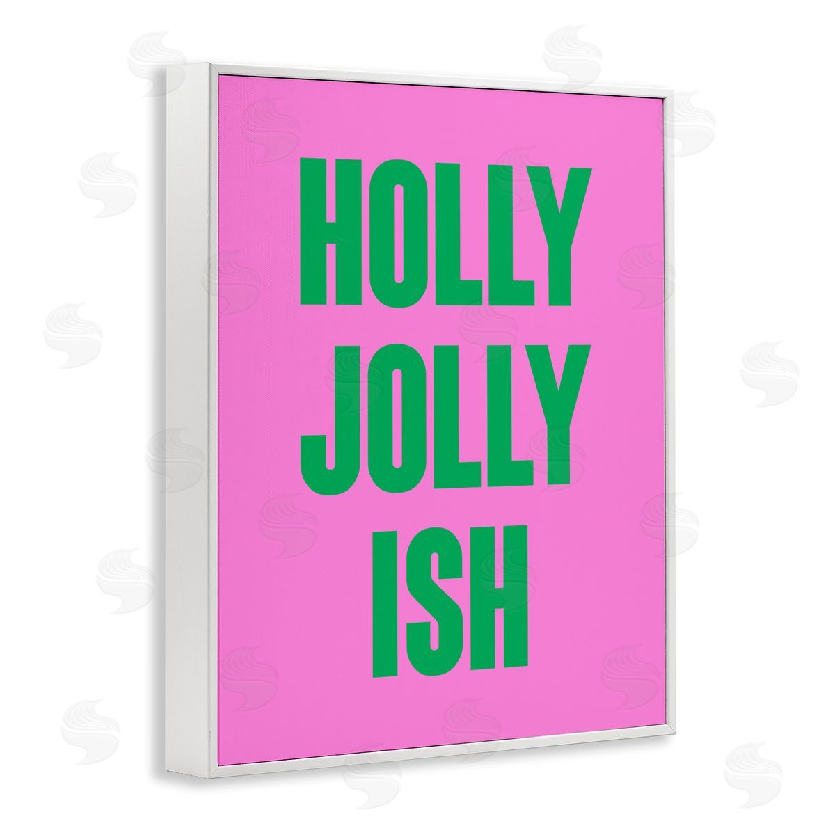 Holly Jolly Ish Humor White Frame Print Wall Art, Home Decor by House of Lulu