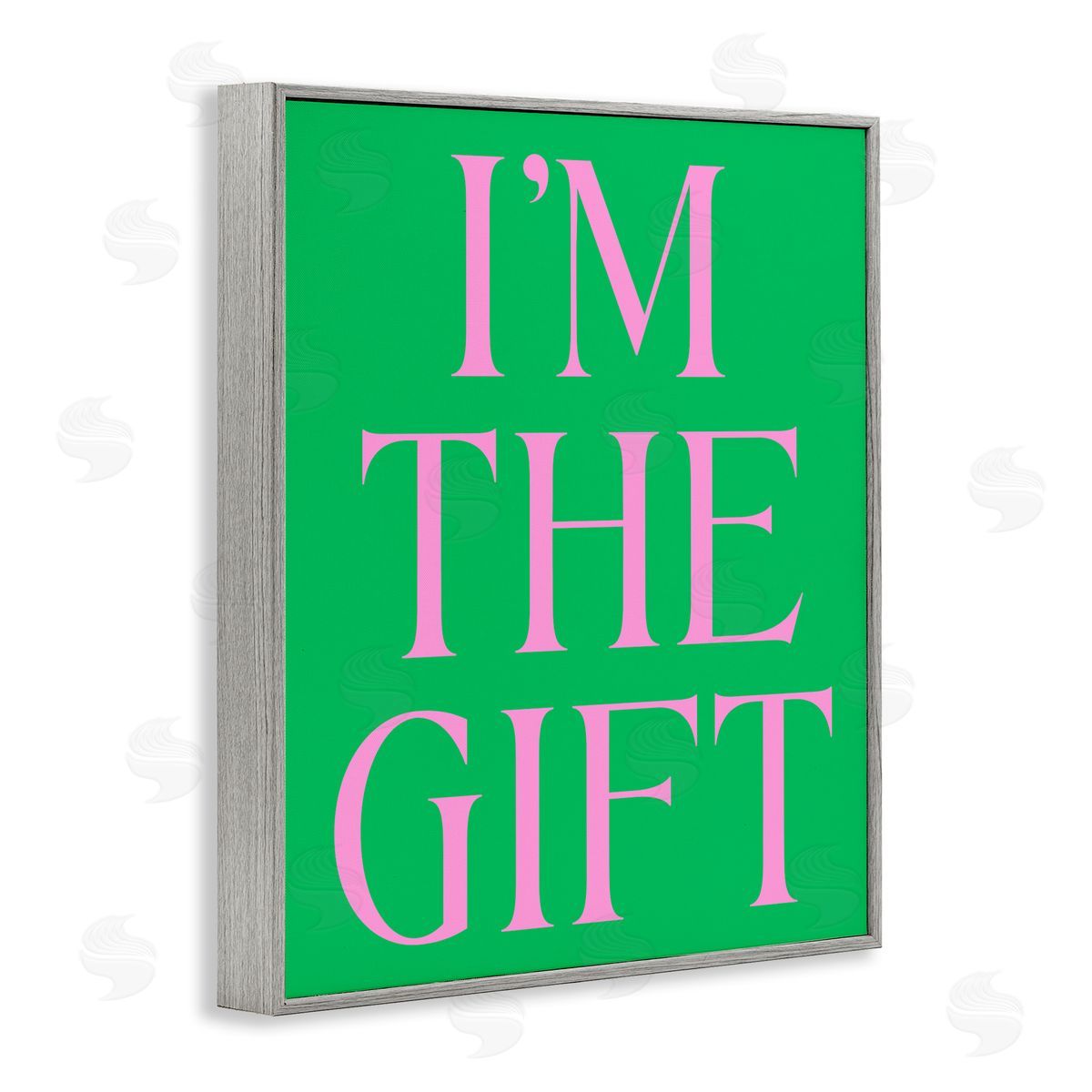 Funny I'm The Gift Grey Frame Print Wall Art, Home Decor by House of Lulu