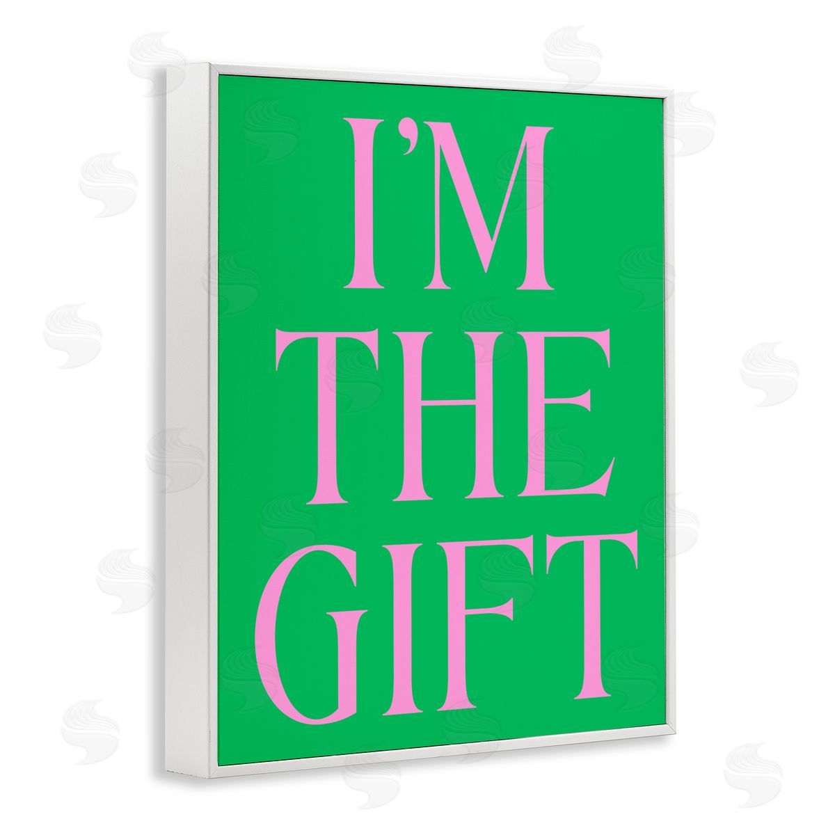 Funny I'm The Gift White Frame Print Wall Art, Home Decor by House of Lulu