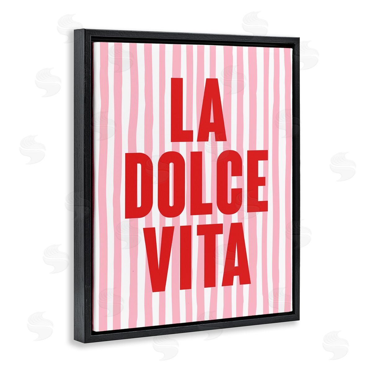 La Dolce Vita Red Black Floating Frame Canvas Wall Art, Home Decor by House of Lulu
