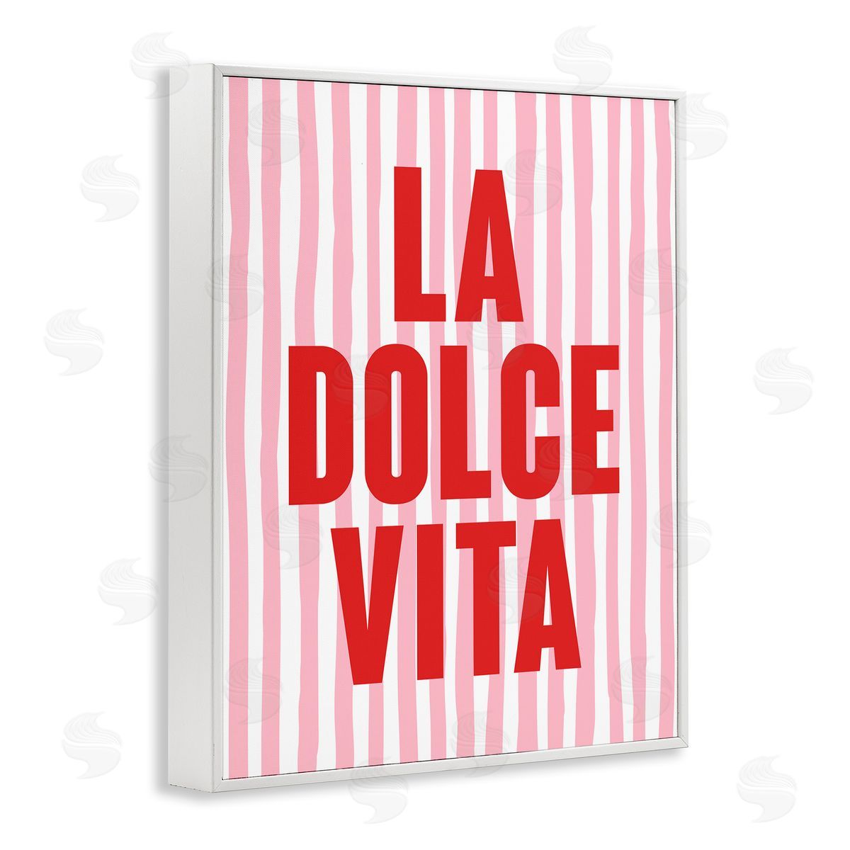 La Dolce Vita Red White Frame Print Wall Art, Home Decor by House of Lulu