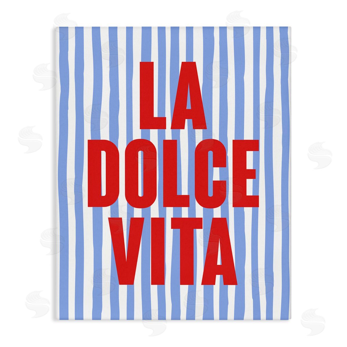La Dolce Vita on Blue Canvas Wall Art, Home Decor by House of Lulu