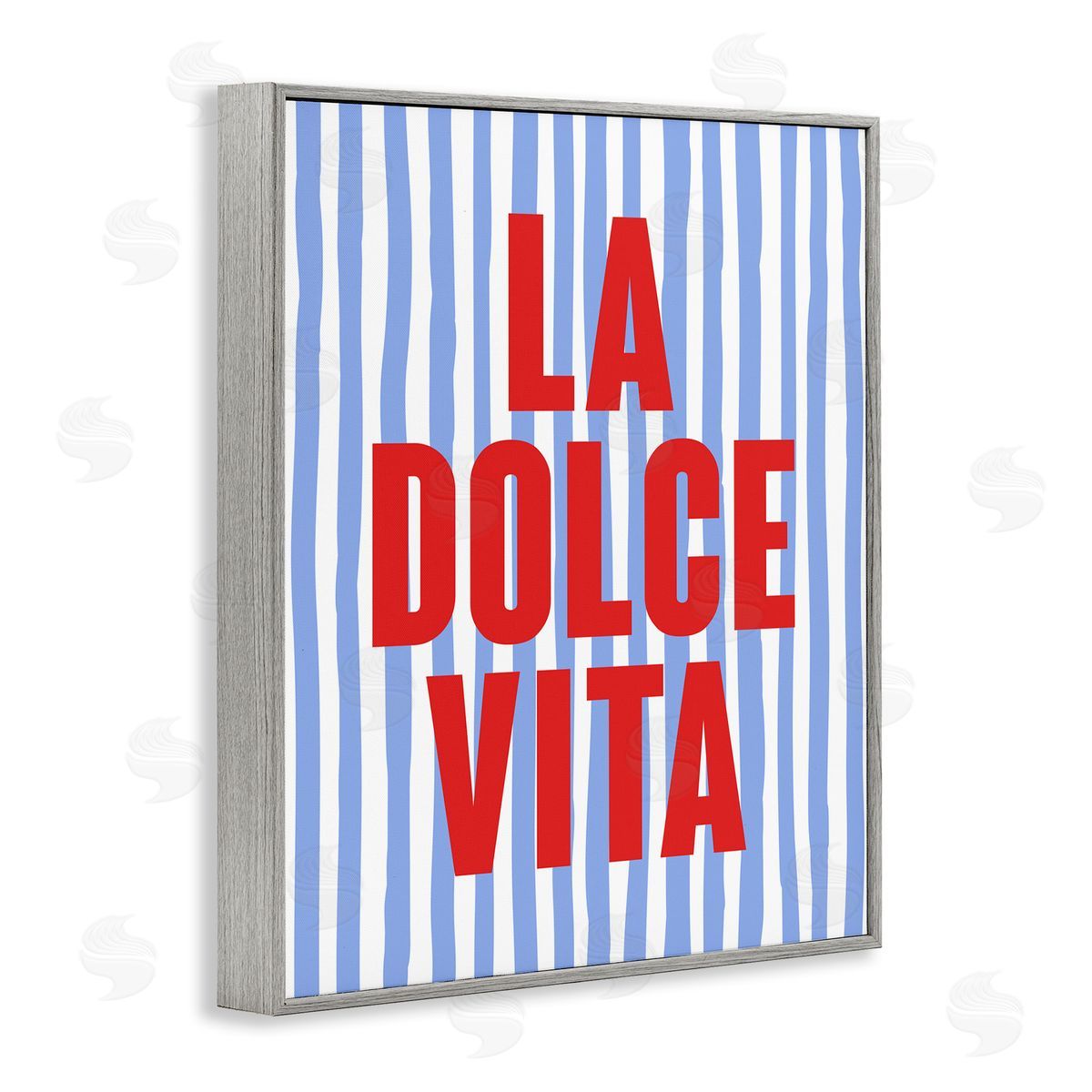 La Dolce Vita on Blue Grey Frame Print Wall Art, Home Decor by House of Lulu