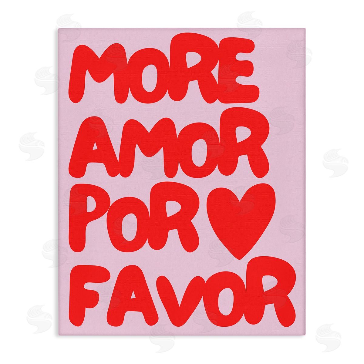Red & Pink More Amor Canvas Wall Art, Home Decor by House of Lulu