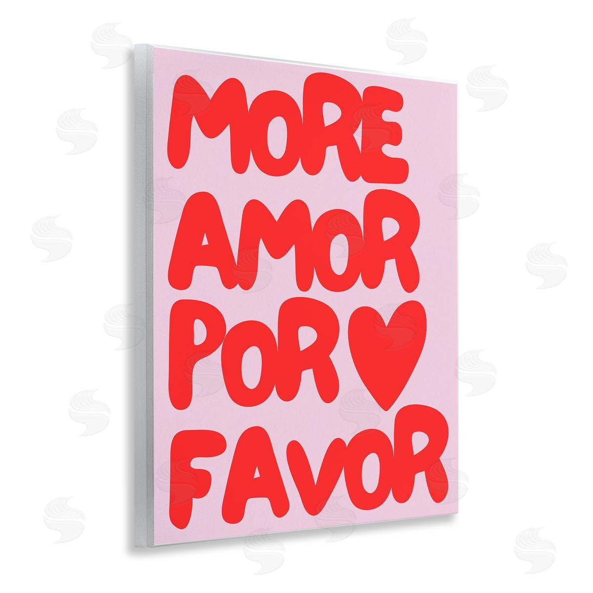 Red & Pink More Amor Wood Plaque Wall Art, Home Decor by House of Lulu