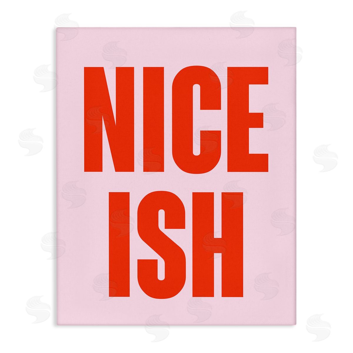Nice Ish Red & Pink Canvas Wall Art, Home Decor by House of Lulu