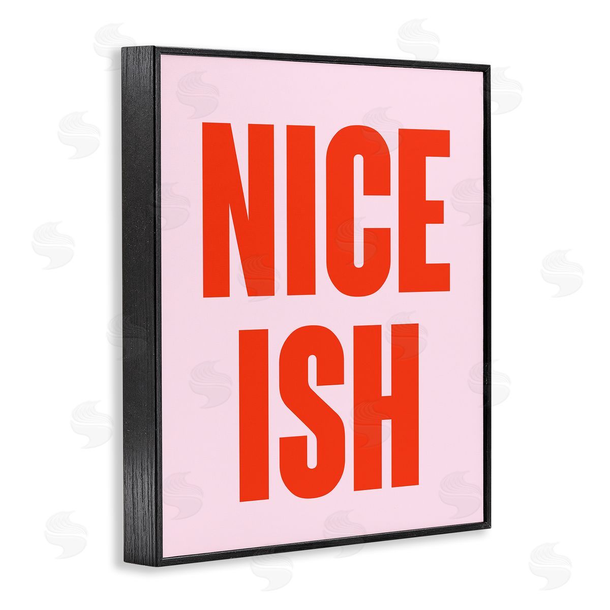 Nice Ish Red & Pink Black Frame Print Wall Art, Home Decor by House of Lulu