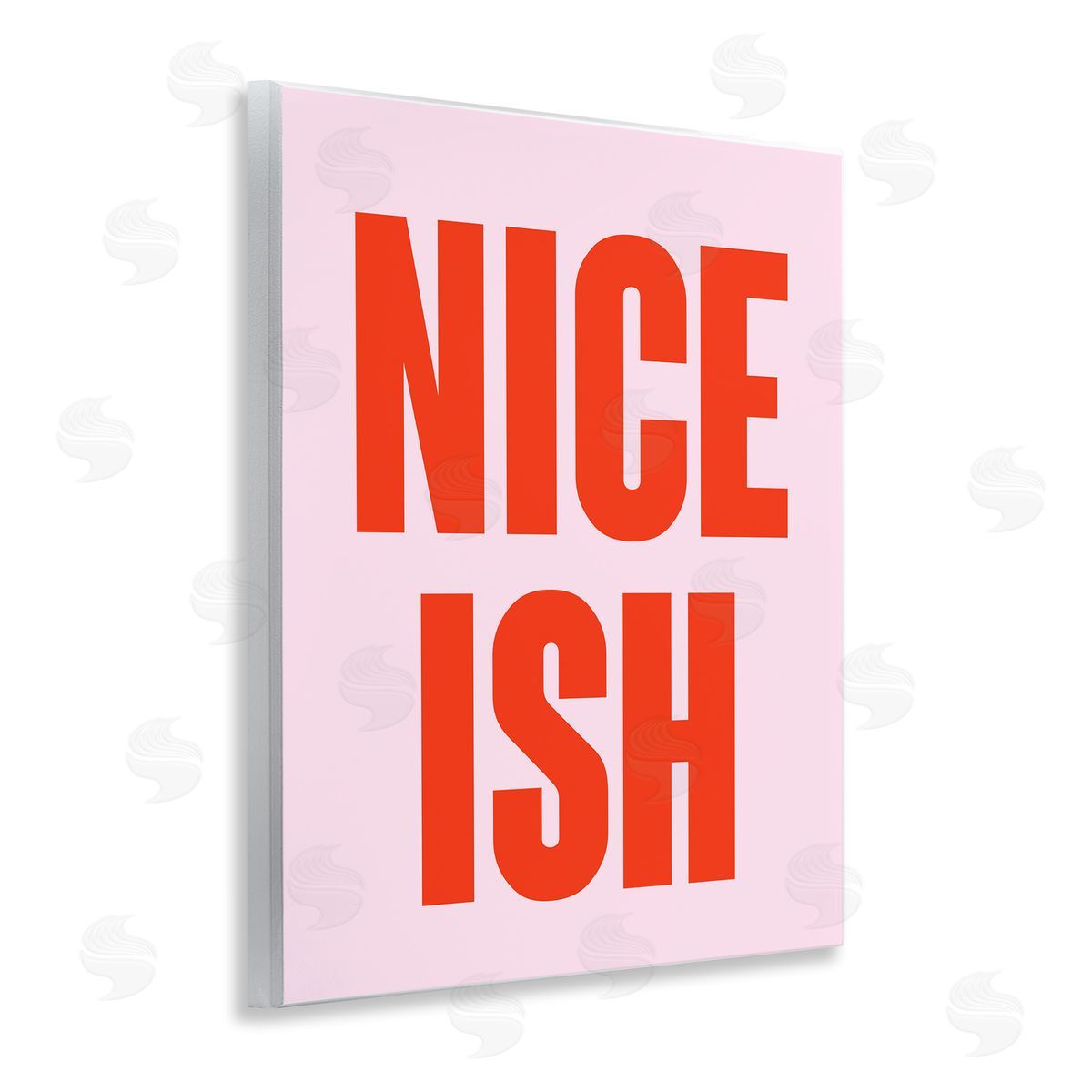 Nice Ish Red & Pink Wood Plaque Wall Art, Home Decor by House of Lulu