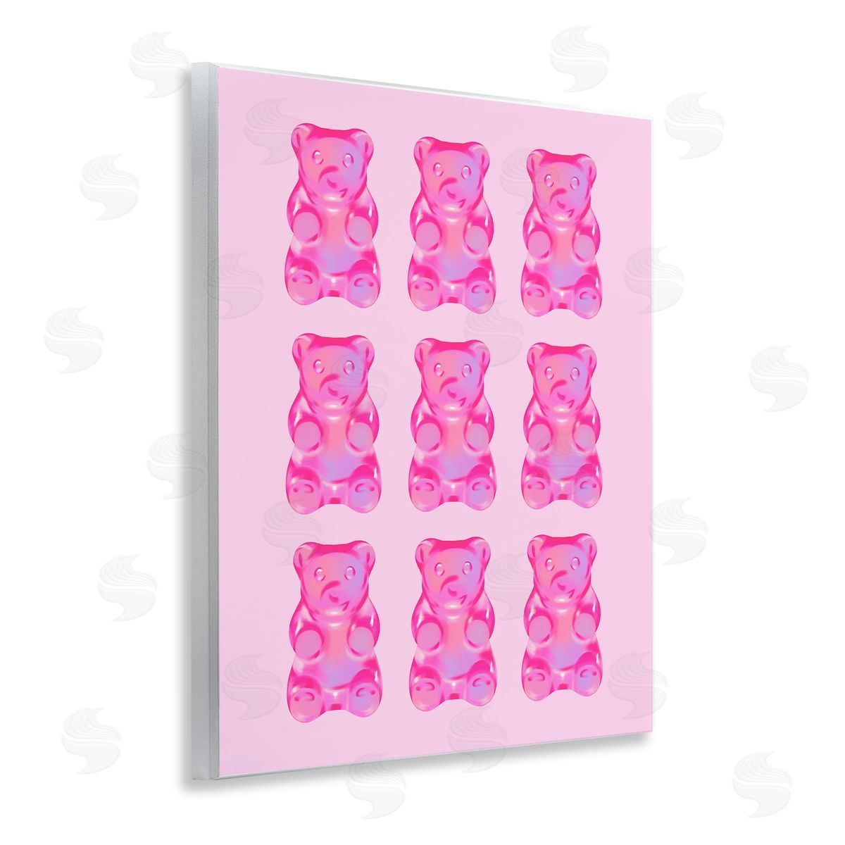Pink Candy Bears Wood Plaque Wall Art, Home Decor by House of Lulu