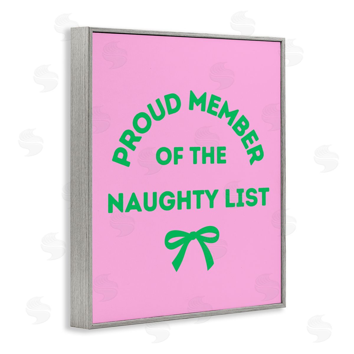 Proud Member Naughty List Grey Frame Print Wall Art, Home Decor by House of Lulu