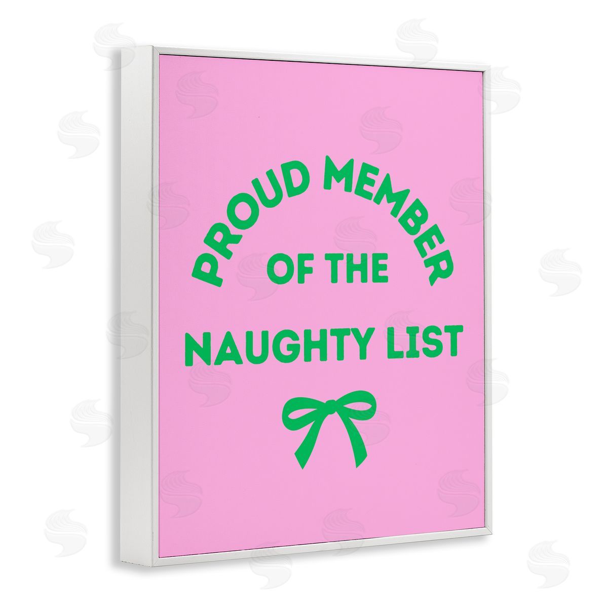 Proud Member Naughty List White Frame Print Wall Art, Home Decor by House of Lulu