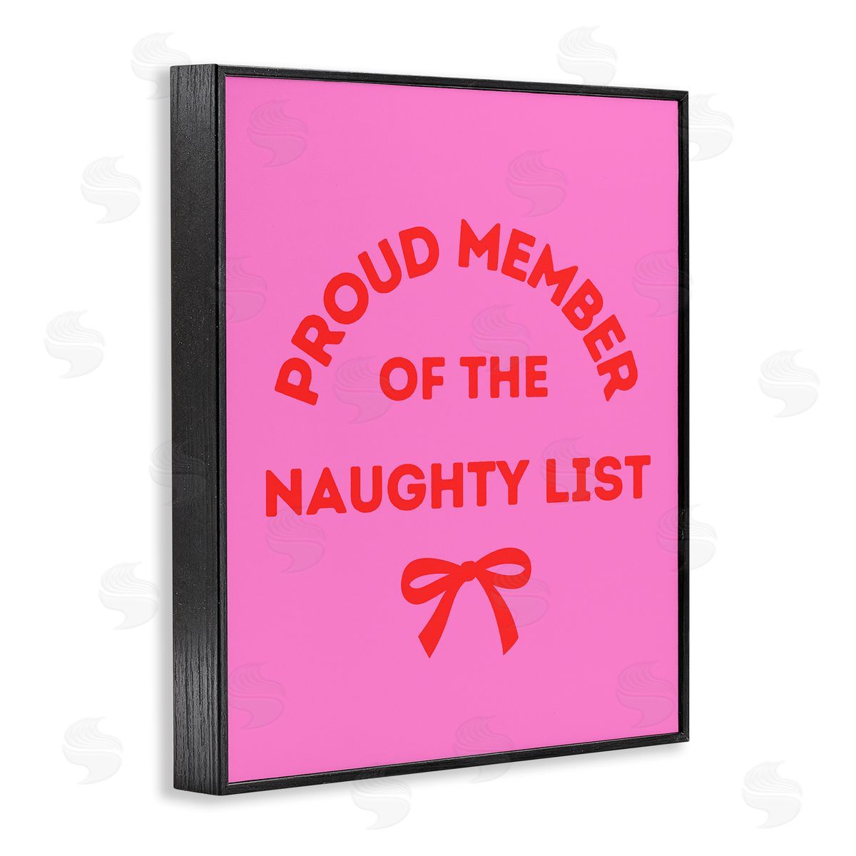 Naughty List Member Black Frame Print Wall Art, Home Decor by House of Lulu
