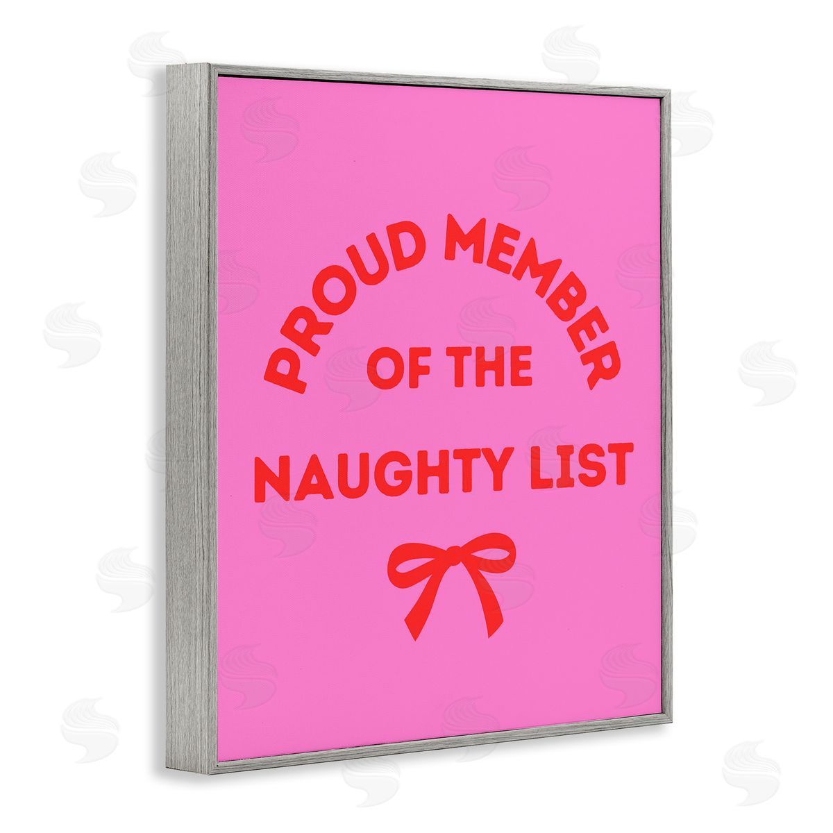 Naughty List Member Grey Frame Print Wall Art, Home Decor by House of Lulu