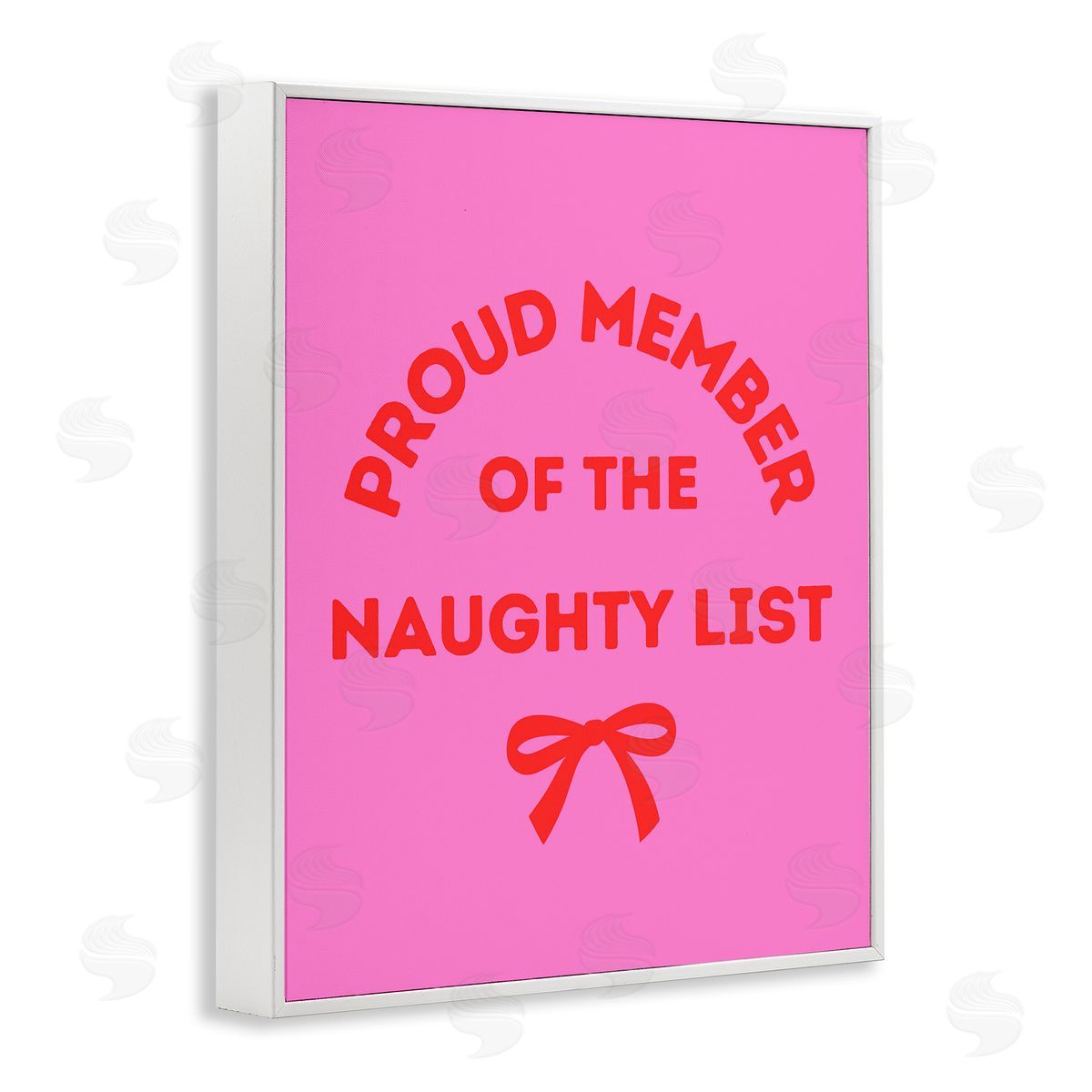 Naughty List Member White Frame Print Wall Art, Home Decor by House of Lulu