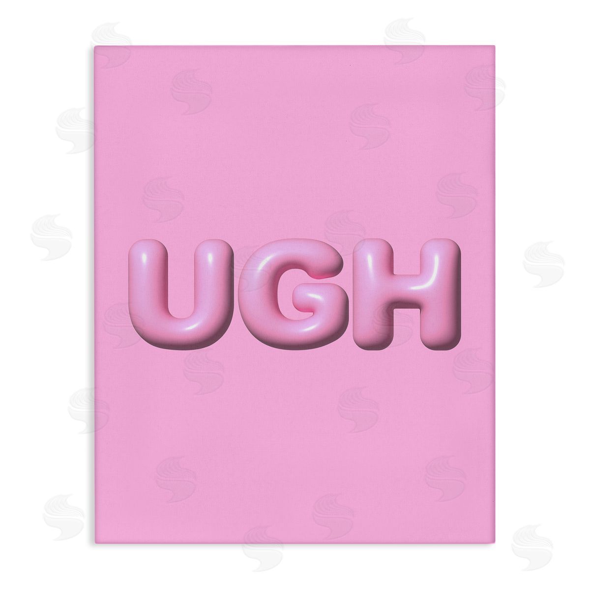 Pink Ugh Balloon Letters Canvas Wall Art, Home Decor by House of Lulu