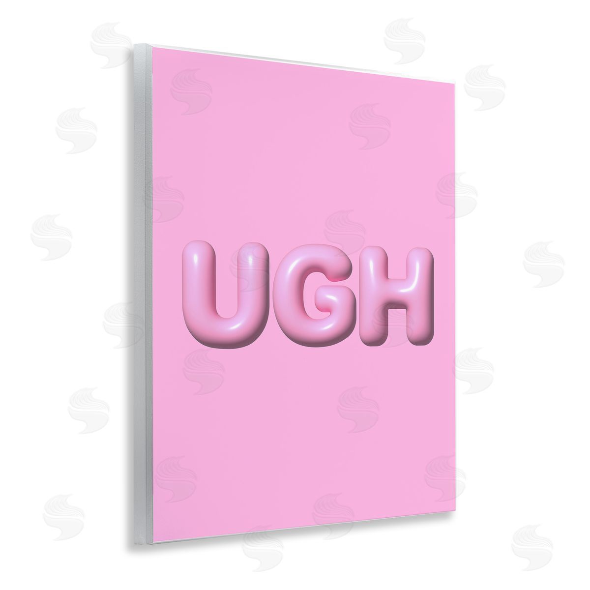Pink Ugh Balloon Letters Wood Plaque Wall Art, Home Decor by House of Lulu