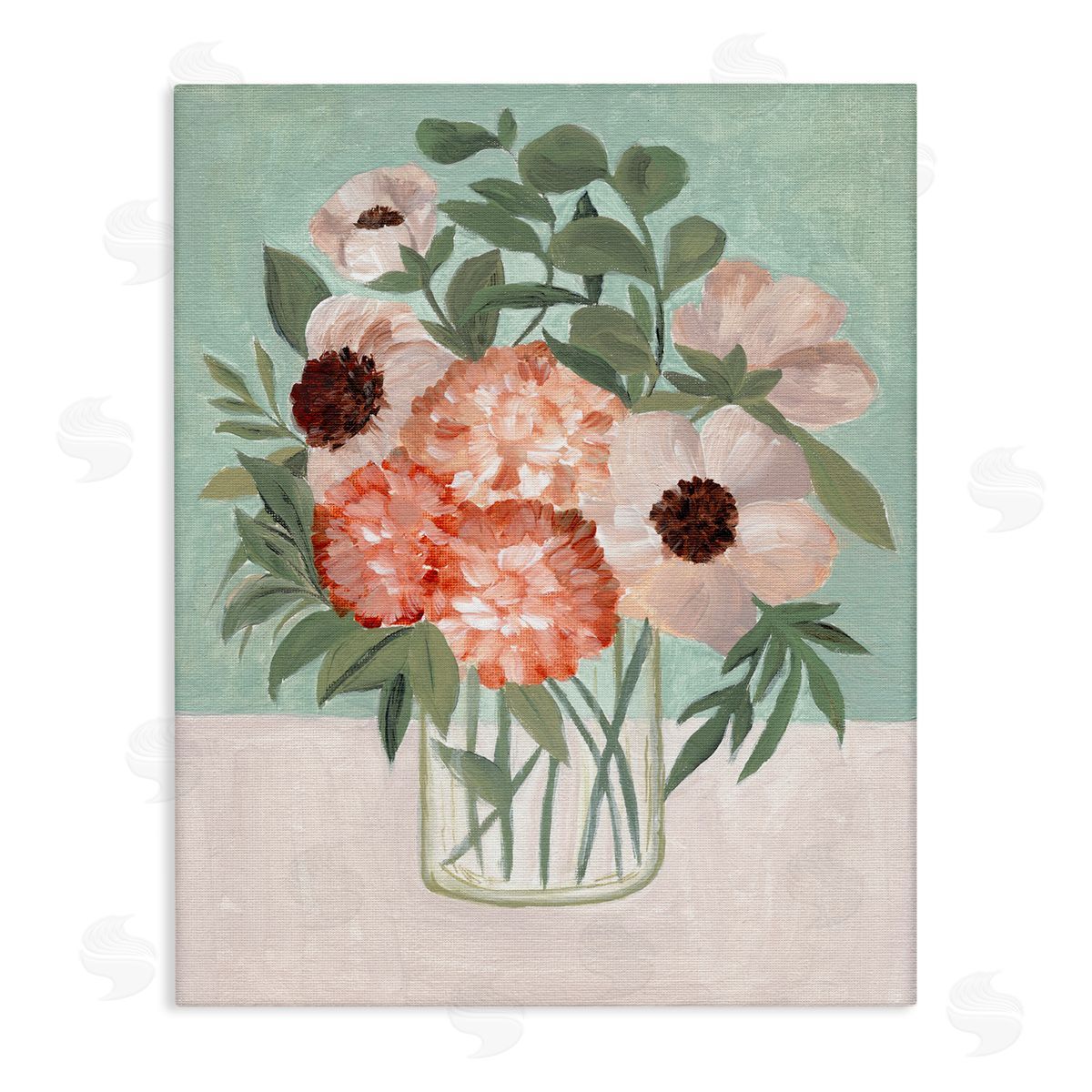 Garden Beauties Bouquet Canvas Wall Art, Home Decor by Nikita Jariwala