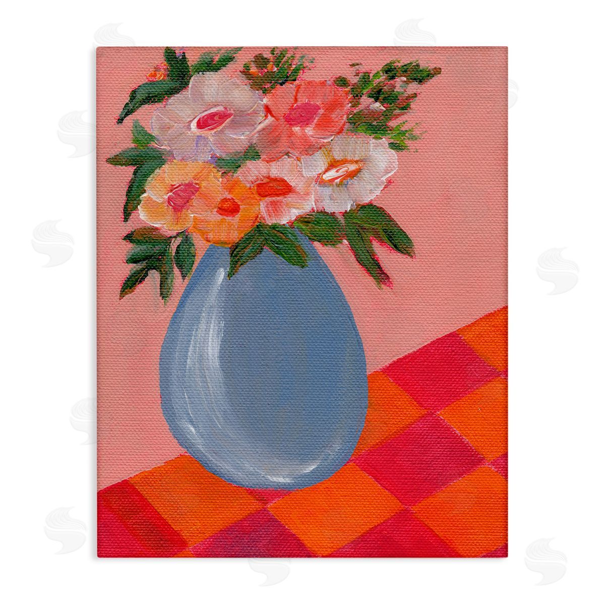 Bright Pink Bouquet Canvas Wall Art, Home Decor by Nikita Jariwala